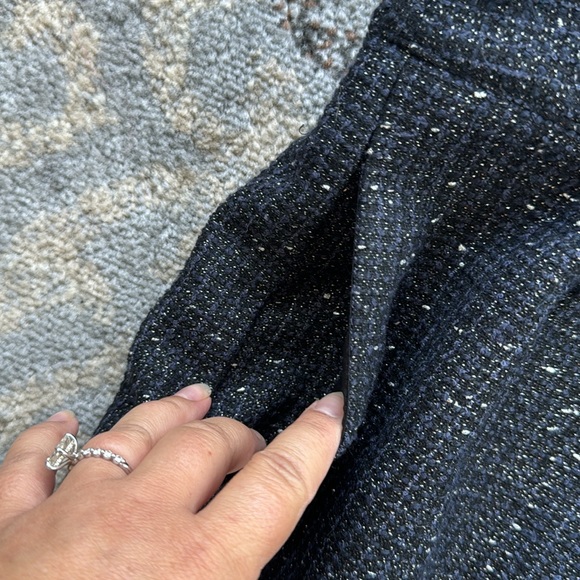 Ann Taylor Loft Petites Tweed Wool Shimmer Skirt Black 2P - Picture 2 of 8